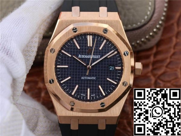 Audemars Piguet Royal Oak 15400 1 1 Best Edition Rose Gold Blue Dial EU Watch Store 9232 Audemars Piguet Royal Oak 15400 1:1 Best Edition Rose Gold Blue Dial