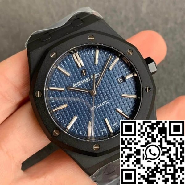 Audemars Piguet Royal Oak 15400 DLC Carbono Melhor Edição ZF Fábrica Mostrador Azul EU Watch Store 9991 Audemars Piguet Royal Oak 15400 DLC Carbono Melhor Edição ZF Fábrica Mostrador Azul