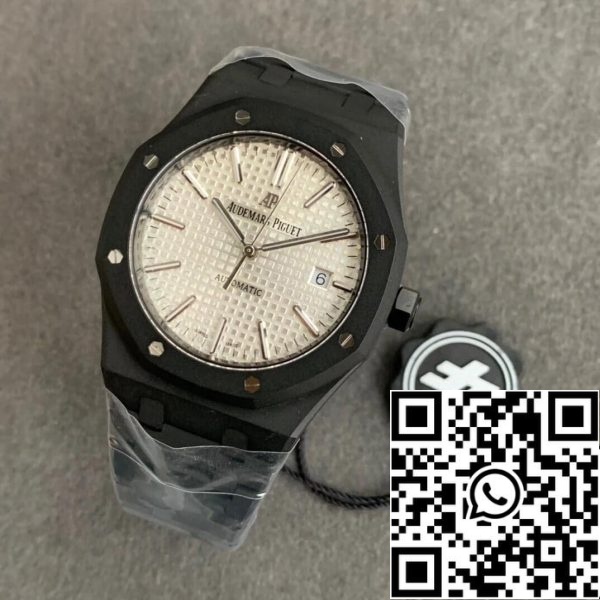 Audemars Piguet Royal Oak 15400 DLC Carbono Mejor Edición ZF Factory Esfera Blanca EU Watch Store 9166 Audemars Piguet Royal Oak 15400 DLC Carbono Mejor Edición ZF Factory Esfera Blanca