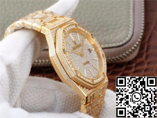 Audemars Piguet Royal Oak 15400 OR01 1 1 Najboljša izdaja švicarski ETA3120 White Diamond Dial EU Watch Store 1889 Audemars Piguet Royal Oak 15400.OR01 1:1 Najboljša izdaja švicarski ETA3120 White Diamond Dial