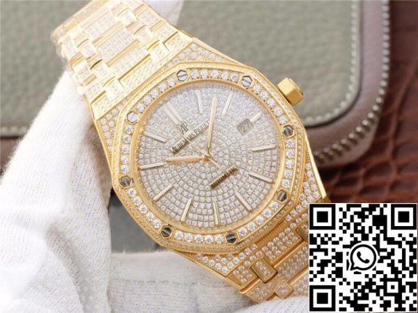 Audemars Piguet Royal Oak 15400 OR01 1 1 Najboljša izdaja švicarski ETA3120 White Diamond Dial EU Watch Store 6272 Audemars Piguet Royal Oak 15400.OR01 1:1 Najboljša izdaja švicarski ETA3120 White Diamond Dial