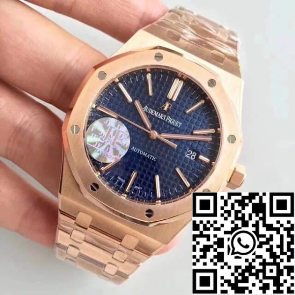 Audemars Piguet Royal Oak 15400OR OO 1220OR 03 1 1 Najboljša izdaja JF Factory Blue Dial EU Watch Store 8769 Audemars Piguet Royal Oak 15400OR.OO.1220OR.03 1:1 Najboljša izdaja JF Factory Blue Dial