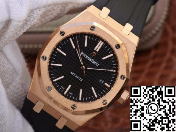 Audemars Piguet Royal Oak 15400OR OO D002CR 01 JF Factory 1 1 Best Edition švicarski ETA3120 Black Dial EU Watch Store 1356 Audemars Piguet Royal Oak 15400OR.OO.D002CR.01 JF Factory 1:1 Best Edition švicarski ETA3120 Black Dial