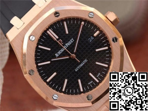 Audemars Piguet Royal Oak 15400OR OO D002CR 01 JF Factory 1 1 Best Edition švicarski ETA3120 Black Dial EU Watch Store 5745 Audemars Piguet Royal Oak 15400OR.OO.D002CR.01 JF Factory 1:1 Best Edition švicarski ETA3120 Black Dial