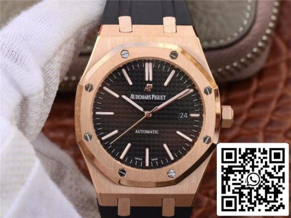 Audemars Piguet Royal Oak 15400OR OO D002CR 01 JF Factory 1 1 Best Edition Swiss ETA3120 Black Dial EU Watch Store 8420 Audemars Piguet Royal Oak 15400OR.OO.D002CR.01 JF Factory 1:1 Best Edition Swiss ETA3120 Black Dial