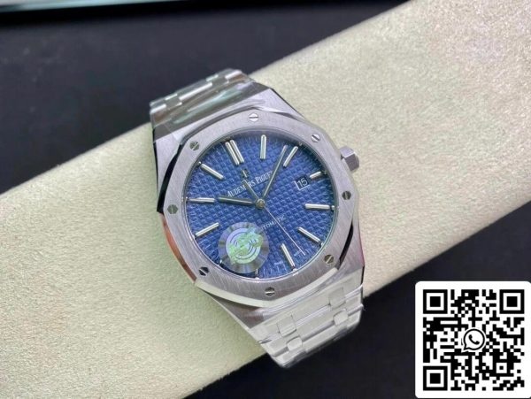 Audemars Piguet Royal Oak 15400ST OO 1220ST 03 1 1 Best Edition APS Factory Sininen kellotaulu EU kellokauppa 6319 Audemars Piguet Royal Oak 15400ST.OO.1220ST.03 1:1 Best Edition APS Factory Sininen kellotaulu