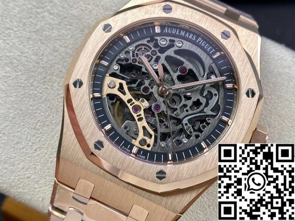 Audemars Piguet Royal Oak 15407OR OO 1220OR 01 1 1 Best Edition APS Factory tummanharmaa kellotaulu EU kellokauppa 4508 Audemars Piguet Royal Oak 15407OR.OO.1220OR.01 1:1 Best Edition APS Factory tummanharmaa kellotaulu