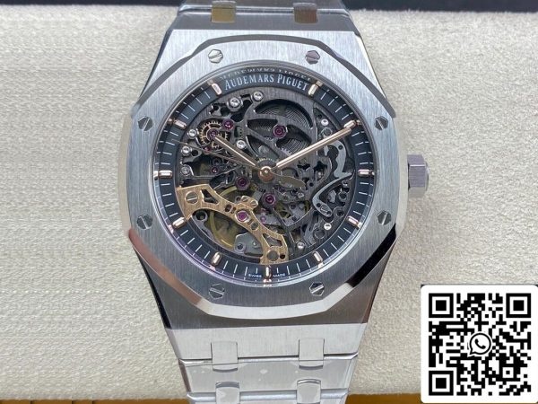 Audemars Piguet Royal Oak 15407ST OO 1220ST 01 1 1 Best Edition APS Factory tummanharmaa kellotaulu EU kellokauppa 1598 Audemars Piguet Royal Oak 15407ST.OO.1220ST.01 1:1 Best Edition APS Factory tummanharmaa kellotaulu