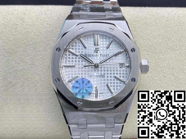 Audemars Piguet Royal Oak 15450ST OO 1256ST 01 1 1 Best Edition JF Factory Quadrante Argento EU Watch Store 1363 Audemars Piguet Royal Oak 15450ST.OO.1256ST.01 1:1 Best Edition JF Factory Quadrante Argento