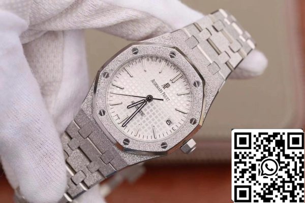 Audemars Piguet Royal Oak 15454BC GG 1259BC 01 1 1 Best Edition JH Factory ezüst számlap EU Watch Store 5892 Audemars Piguet Royal Oak 15454BC.GG.1259BC.01 1:1 Best Edition JH Factory ezüst számlapja