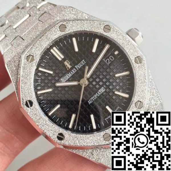 Audemars Piguet Royal Oak 15454BC GG 1259BC 01 OM Factory 1 1 Best Edition svájci ETA3120 fekete texturált számlap EU Watch Store 1384 Audemars Piguet Royal Oak 15454BC.GG.1259BC.01 OM Factory 1:1 Best Edition svájci ETA3120 fekete texturált számlap