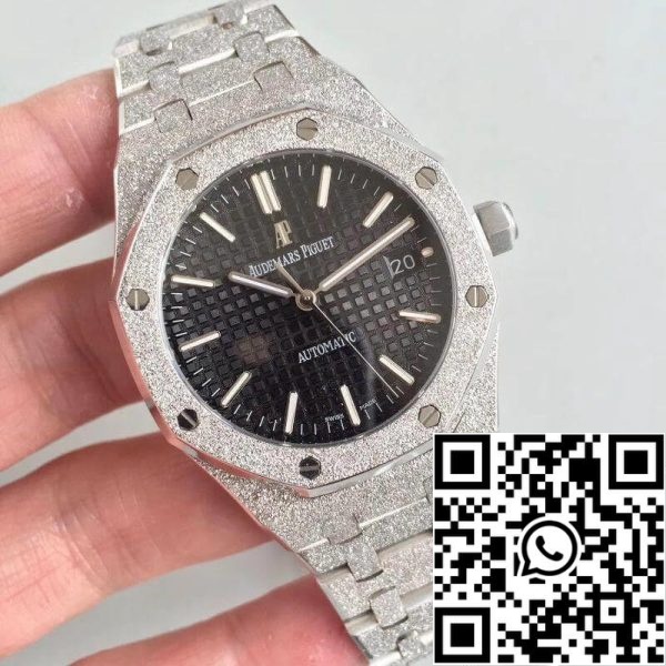 Audemars Piguet Royal Oak 15454BC GG 1259BC 01 OM Factory 1 1 Best Edition Swiss ETA3120 fekete texturált számlap EU Watch Store 7465 Audemars Piguet Royal Oak 15454BC.GG.1259BC.01 OM Factory 1:1 Best Edition Swiss ETA3120 fekete texturált számlap