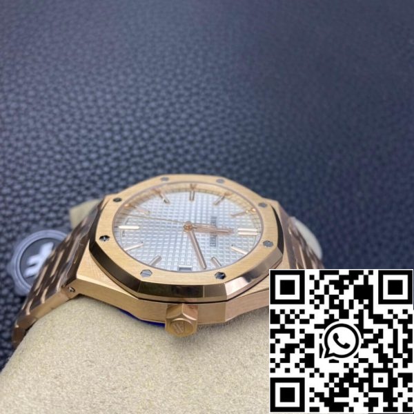 Audemars Piguet Royal Oak 15500 1 1 Best Edition ZF Factory Rose Gold White Dial EU kellokauppa 8106 Audemars Piguet Royal Oak 15500 1:1 Best Edition ZF Factory Rose Gold White Dial