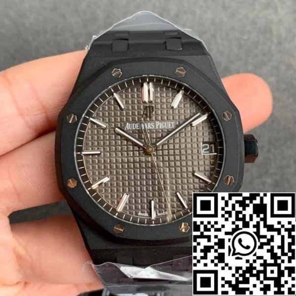 Audemars Piguet Royal Oak 15500 DLC Carbono Melhor Edição Fábrica ZF Mostrador Cinzento EU Watch Store 7476 Audemars Piguet Royal Oak 15500 DLC Carbono Melhor Edição Fábrica ZF Mostrador Cinzento