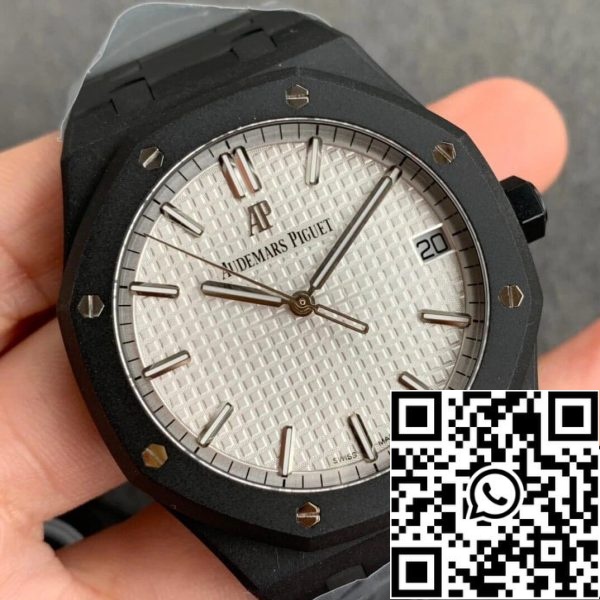 Audemars Piguet Royal Oak 15500 DLC Carbono Melhor Edição ZF Fábrica Mostrador Branco EU Watch Store 2607 Audemars Piguet Royal Oak 15500 DLC Carbono Melhor Edição ZF Fábrica Mostrador Branco