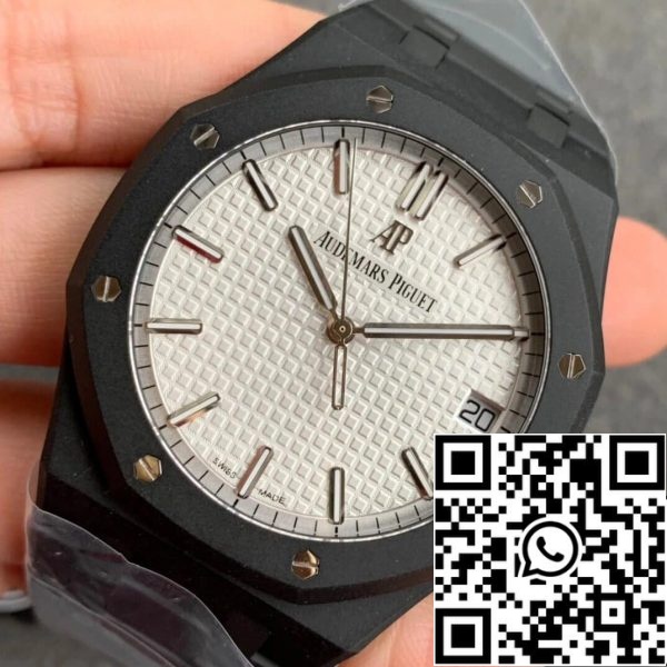 Audemars Piguet Royal Oak 15500 DLC Carbono Melhor Edição ZF Fábrica Mostrador Branco EU Watch Store 3242 Audemars Piguet Royal Oak 15500 DLC Carbono Melhor Edição ZF Fábrica Mostrador Branco