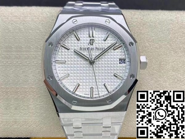 Audemars Piguet Royal Oak 15500ST OO 1220ST 04 1 1 Mejor Edición ZF Factory V2 Versión Esfera Blanca EU Watch Store 3152 Audemars Piguet Royal Oak 15500ST.OO.1220ST.04 1:1 Mejor Edición ZF Factory V2 Versión Esfera Blanca