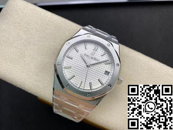 Audemars Piguet Royal Oak 15500ST OO 1220ST 04 1 1 Mejor Edición ZF Factory V2 Versión Esfera Blanca EU Watch Store 4383 Audemars Piguet Royal Oak 15500ST.OO.1220ST.04 1:1 Mejor Edición ZF Factory V2 Versión Esfera Blanca