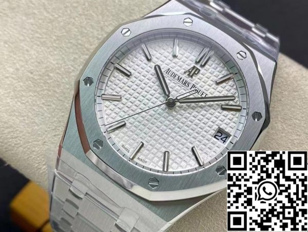 Audemars Piguet Royal Oak 15500ST OO 1220ST 04 1 1 Mejor Edición ZF Factory V2 Versión Esfera Blanca EU Watch Store 850 Audemars Piguet Royal Oak 15500ST.OO.1220ST.04 1:1 Mejor Edición ZF Factory V2 Versión Esfera Blanca