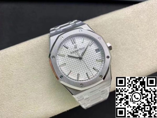 Audemars Piguet Royal Oak 15500ST OO 1220ST 04 1 1 Mejor Edición ZF Factory V2 Versión Esfera Blanca EU Watch Store 978 Audemars Piguet Royal Oak 15500ST.OO.1220ST.04 1:1 Mejor Edición ZF Factory V2 Versión Esfera Blanca