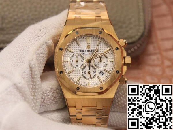 Audemars Piguet Royal Oak 26320BA OO 1220BA 01 1 1 Best Edition OM Factory Hopea Valkoinen kellotaulu EU Watch Store 2923 Audemars Piguet Royal Oak 26320BA.OO.1220BA.01 1:1 Best Edition OM Factory Hopea Valkoinen kellotaulu