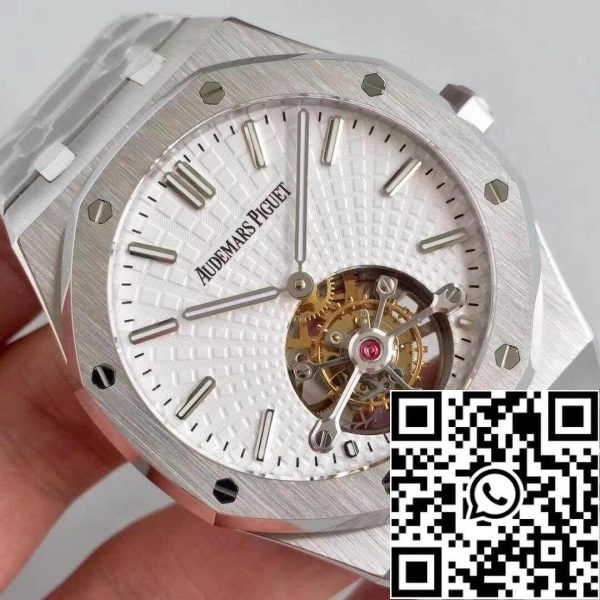 Audemars Piguet Royal Oak 26522OR OO 120OR 01 R8 Factory 1 1 Best Edition Swiss Tourbillon White Dial EU Watch Store 2162 Audemars Piguet Royal Oak 26522OR.OO.120OR.01 R8 Factory 1:1 Best Edition Swiss Tourbillon White Dial