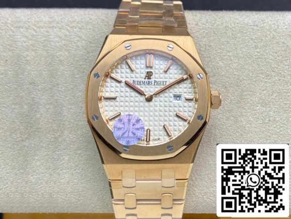 Audemars Piguet Royal Oak 67650OR OO 1261OR 01 1 1 Best Edition JF Gyári fehér számlap svájci kvarc EU Watch Store 1002 Audemars Piguet Royal Oak 67650OR.OO.1261OR.01 1:1 Best Edition JF Gyári fehér számlap svájci kvarc