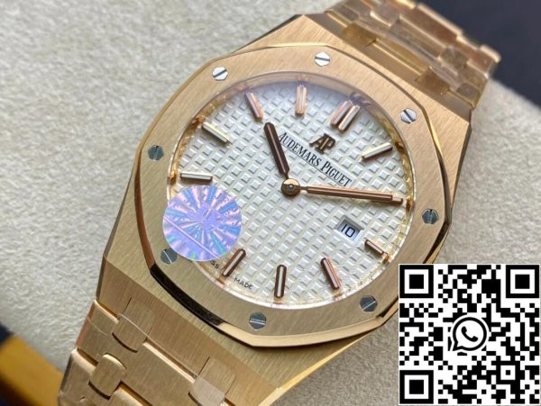 Audemars Piguet Royal Oak 67650OR OO 1261OR 01 1 1 Best Edition JF Gyári fehér számlapos svájci kvarc EU Watch Store 5988 Audemars Piguet Royal Oak 67650OR.OO.1261OR.01 1:1 Best Edition JF Gyári fehér számlapos svájci kvarc