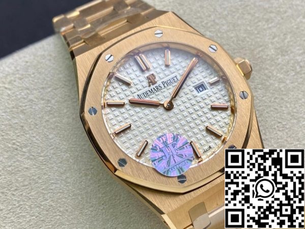 Audemars Piguet Royal Oak 67650OR OO 1261OR 01 1 1 Best Edition JF Gyári fehér számlapos svájci kvarc EU Watch Store 7573 Audemars Piguet Royal Oak 67650OR.OO.1261OR.01 1:1 Best Edition JF Gyári fehér számlapos svájci kvarc