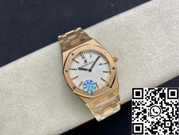 Audemars Piguet Royal Oak 67650OR OO 1261OR 01 1 1 Best Edition JF Factory Cadran blanc Swiss Quartz EU Watch Store 8382 Audemars Piguet Royal Oak 67650OR.OO.1261OR.01 1:1 Best Edition JF Factory Cadran blanc Swiss Quartz