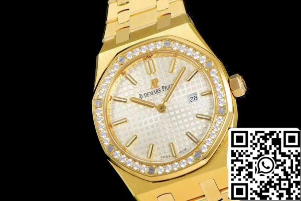 Audemars Piguet Royal Oak 67651BA ZZ 1261BA 01 1 1 Najboljša izdaja JF Factory Yellow Gold Diamond Swiss Quartz EU Watch Store 282 Audemars Piguet Royal Oak 67651BA.ZZ.1261BA.01 1:1 Najboljša izdaja JF Factory Yellow Gold Diamond Swiss Quartz