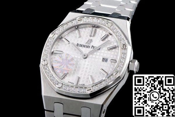 Audemars Piguet Royal Oak 67651ST ZZ 1261ST 01 1 1 Mejor Edición JF Factory Esfera Blanca Cuarzo Suizo EU Watch Store 1842 Audemars Piguet Royal Oak 67651ST.ZZ.1261ST.01 1:1 Mejor Edición JF Factory Esfera Blanca Cuarzo Suizo