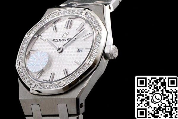 Audemars Piguet Royal Oak 67651ST ZZ 1261ST 01 1 1 Best Edition JF Factory White Dial Swiss Quartz EU Sklep z zegarkami 6526 Audemars Piguet Royal Oak 67651ST.ZZ.1261ST.01 1:1 Best Edition JF Factory White Dial Swiss Quartz