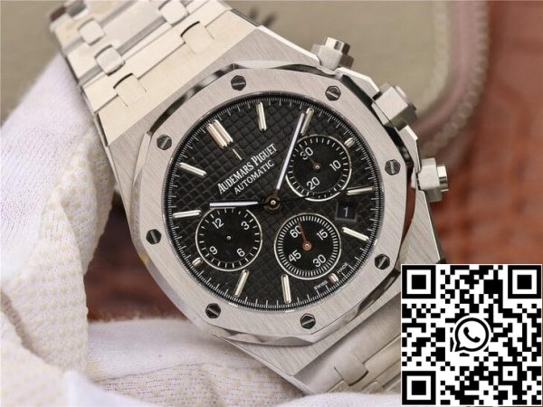 Audemars Piguet Royal Oak Chronograph 26320ST OO 1220ST 01 1 1 Best Edition OM Factory Musta kellotaulu EU kellokauppa 6599 Audemars Piguet Royal Oak Chronograph 26320ST.OO.1220ST.01 1:1 Best Edition OM Factory Musta kellotaulu