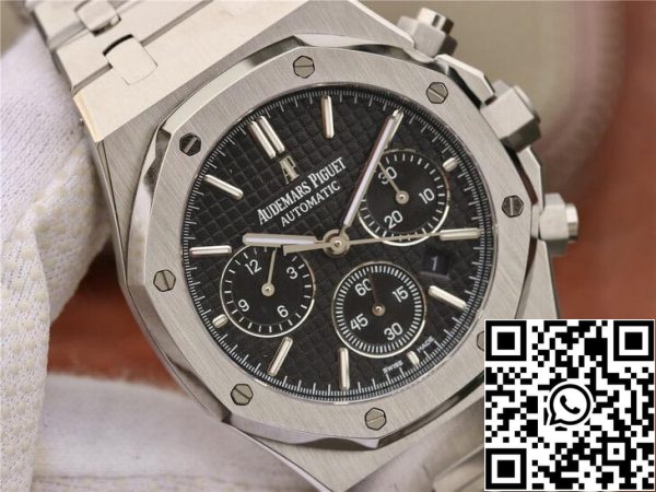 Audemars Piguet Royal Oak Chronograph 26320ST OO 1220ST 01 1 1 Best Edition OM Factory Musta kellotaulu EU Watch Store 8537 Audemars Piguet Royal Oak Chronograph 26320ST.OO.1220ST.01 1:1 Best Edition OM Factory Musta kellotaulu