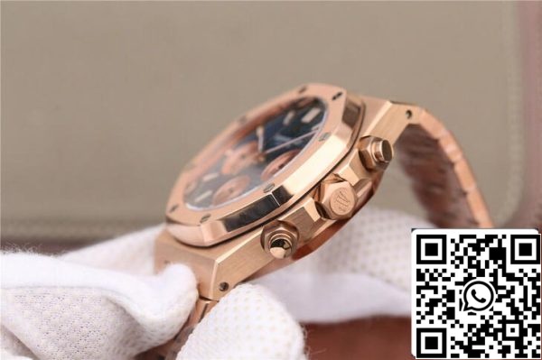 Audemars Piguet Royal Oak Chronograph 26331OR OO 1220OR 01 1 1 Najboljša izdaja OM Factory Rose Gold EU Watch Store 1142 Audemars Piguet Royal Oak Chronograph 26331OR.OO.1220OR.01 1:1 Najboljša izdaja OM Factory Rose Gold