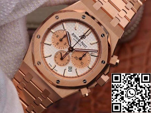 Audemars Piguet Royal Oak Cronografo 26331OR OO 1220OR OM Factory 1 1 Migliore Edizione Svizzera ETA7750 Quadrante Bianco EU Watch Store 3770 Audemars Piguet Royal Oak Cronografo 26331OR.OO.1220OR OM Factory 1:1 Migliore Edizione Svizzera ETA7750 Quadrante Bianco