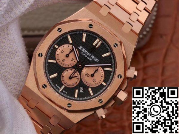 Audemars Piguet Royal Oak Chronograph 26331OR OO 1220OR OM Factory Men Watches 1 1 Best Edition Swiss ETA7750 18K Rose gold on stainless steel bezel EU Watch St 367 Audemars Piguet Royal Oak Chronograph 26331OR.OO.1220OR OM Factory Men Watches 1:1 Best Edition Swiss ETA7750 18K Rose gold on stainless steel bezel