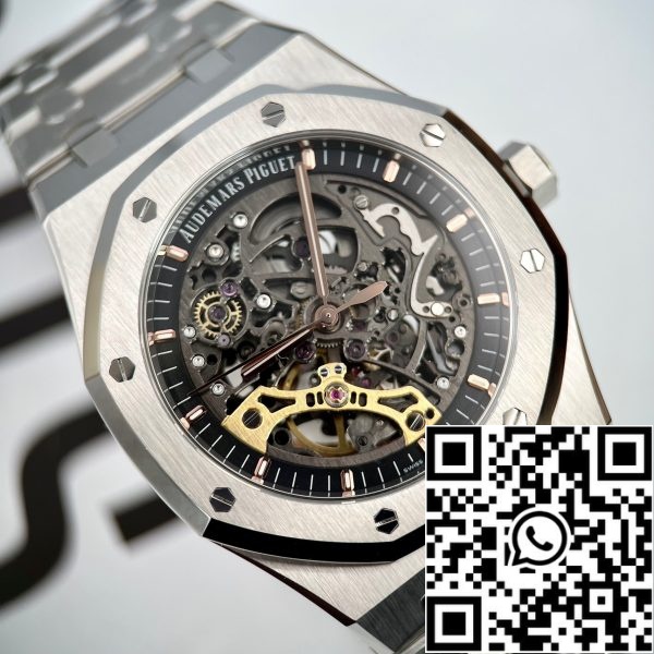 Audemars Piguet Royal Oak kaksoissäätöpyörä Openwork 15407ST OO 1220ST 01 EU Watch Store 8733 Audemars Piguet Royal Oak kaksoissäätöpyörä Openwork 15407ST.OO.1220ST.01