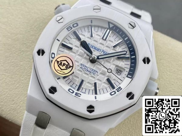 Audemars Piguet Royal Oak Offshore 15707CB OO A010CA 01 1 1 Best Edition APS Factory White Dial EU-Horlogewinkel 6637 Audemars Piguet Royal Oak Offshore 15707CB.OO.A010CA.01 1:1 Best Edition APS Factory White Dial