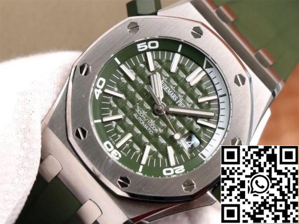 Audemars Piguet Royal Oak Offshore 15710ST OO A052CA 01 1 1 Best Edition JF Factory Green Dial Swiss Cal 3120 EU Watch Store 1056 Audemars Piguet Royal Oak Offshore 15710ST.OO.A052CA.01 1:1 Best Edition JF Factory Green Dial Swiss Cal 3120