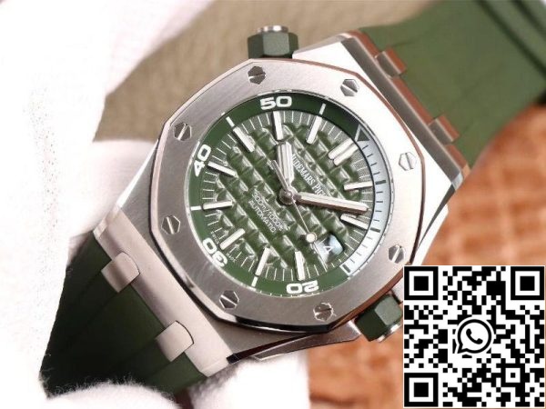 Audemars Piguet Royal Oak Offshore 15710ST OO A052CA 01 1 1 Best Edition JF Factory Green Dial Swiss Cal 3120 EU Watch Store 2192 Audemars Piguet Royal Oak Offshore 15710ST.OO.A052CA.01 1:1 Best Edition JF Factory Green Dial Swiss Cal.3120