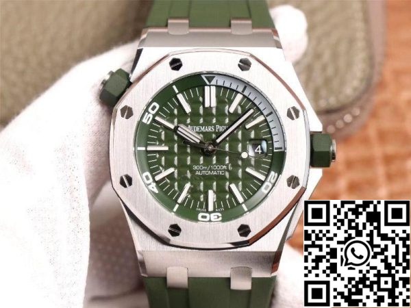 Audemars Piguet Royal Oak Offshore 15710ST OO A052CA 01 1 1 Mejor Edición JF Factory Esfera Verde Swiss Cal 3120 EU Watch Store 4720 Audemars Piguet Royal Oak Offshore 15710ST.OO.A052CA.01 1:1 Mejor Edición JF Factory Esfera Verde Swiss Cal.3120