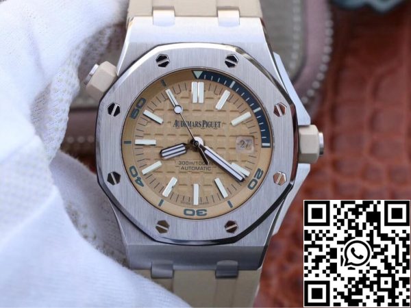 Audemars Piguet Royal Oak Offshore 15710ST OO A085CA 01 1 1 Best Edition JF Factory Beige Dial EU Watch Store 3883 Audemars Piguet Royal Oak Offshore 15710ST.OO.A085CA.01 1:1 Best Edition JF Factory Beige Dial