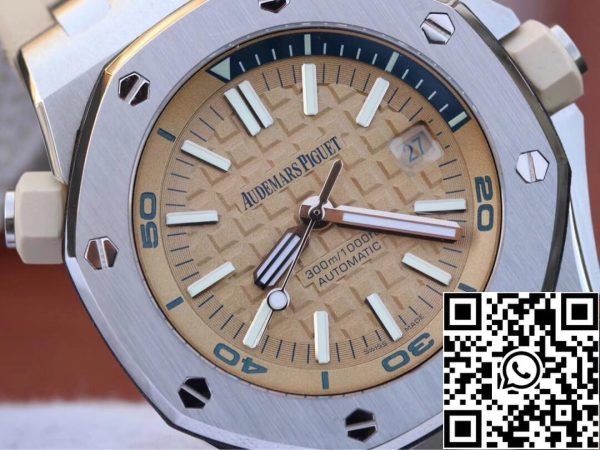 Audemars Piguet Royal Oak Offshore 15710ST OO A085CA 01 1 1 Best Edition JF Factory Beige Dial EU Watch Store 7513 Audemars Piguet Royal Oak Offshore 15710ST.OO.A085CA.01 1:1 Best Edition JF Factory Beige Dial