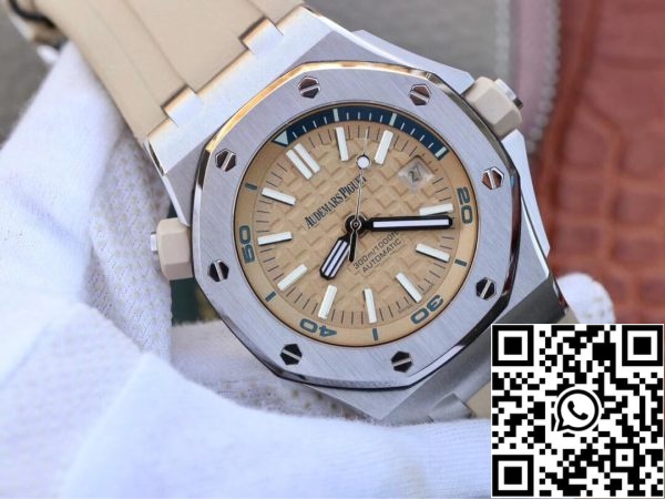 Audemars Piguet Royal Oak Offshore 15710ST OO A085CA 01 1 1 Best Edition JF Factory Beige Dial EU Watch Store 8738 Audemars Piguet Royal Oak Offshore 15710ST.OO.A085CA.01 1:1 Best Edition JF Factory Beige Dial