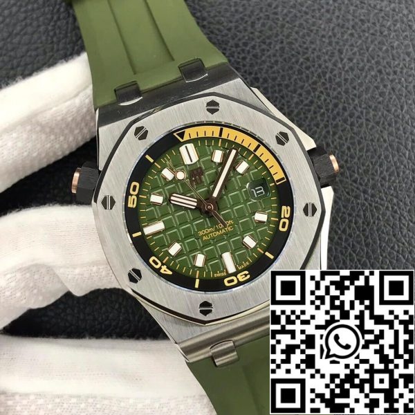 ساعة أوديمار بيغيت رويال أوفشور 15720ST OO A052CA 01 1 1 1 أفضل إصدار BF Factory Army Green Dial EU Watch Store 1591 ساعة أوديمار بيغيت رويال أوفشور 15720ST.OO.A052CA.01 1:1 أفضل إصدار BF Factory Army Green Dial