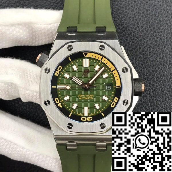 ساعة أوديمار بيغيت رويال أوفشور 15720ST OO A052CA 01 1 1 1 أفضل إصدار BF Factory Army Green Dial EU Watch Store 4202 أوديمار بيغيت رويال أوفشور 15720ST.OO.A052CA.01 1:1 أفضل إصدار BF Factory Army Green Dial