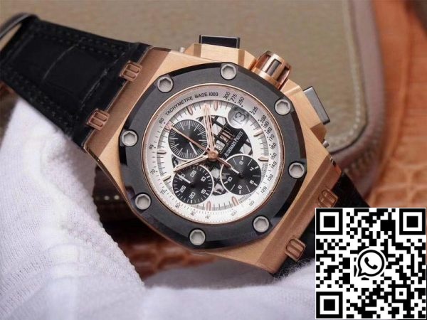 Audemars Piguet Royal Oak Offshore 26078RO OO D002CR 01 1 1 Best Edition JF Factory Rose Gold Sveitsin ETA3126 EU kellokauppa 4517 Audemars Piguet Royal Oak Offshore 26078RO.OO.D002CR.01 1:1 Best Edition JF Factory Rose Gold Sveitsin ETA3126