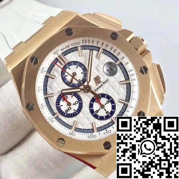 Audemars Piguet Royal Oak Offshore 26408OR OO A010CA 01 JF Factory 1 1 Best Edition Swiss ETA3126 White Dial EU-Horlogeswinkel 3348 Audemars Piguet Royal Oak Offshore 26408OR.OO.A010CA.01 JF Factory 1:1 Best Edition Swiss ETA3126 White Dial